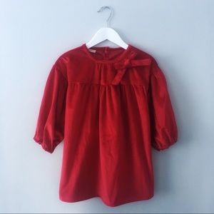 Red velvet dress